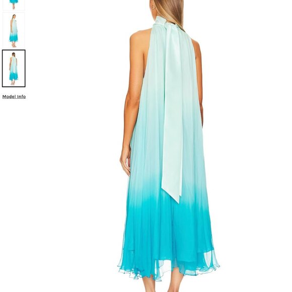 NWT Azeeza Atwood Midi Dress in Sky & Ocean size medium - Picture 3 of 7